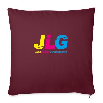 Jung Liberal Handsome - FDP JuLis Liberté - Housse de coussin décorative 45 x 45 cm - bordeaux - Devant