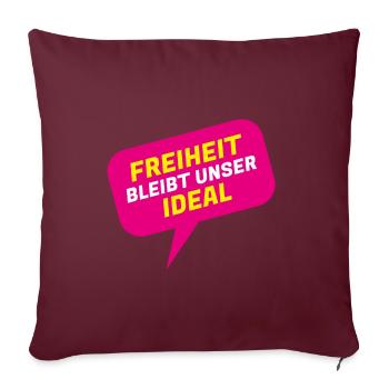 La liberté reste notre idéal - FDP JuLis Liberal - Housse de coussin décorative 45 x 45 cm - bordeaux - Devant