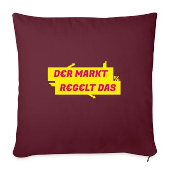 Le marché réglemente le - FDP JuLis Liberal - Housse de coussin décorative 45 x 45 cm - bordeaux - Devant