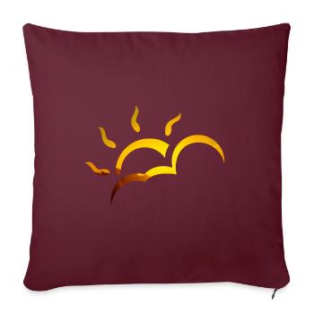 Sonne - Sofakissenbezug 45 x 45 cm - Burgunderrot - Vorne