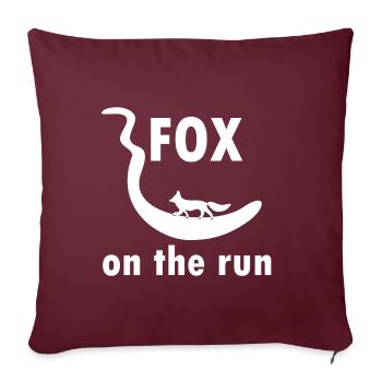 Fox on the run! - Sofakissenbezug 45 x 45 cm - Burgunderrot - Vorne