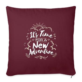 Aventure - Housse de coussin décorative 45 x 45 cm - bordeaux - Devant