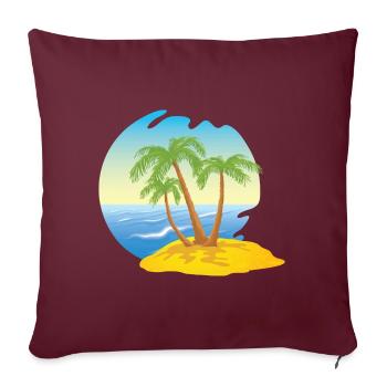 L’île - Housse de coussin décorative 45 x 45 cm - bordeaux - Devant