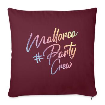 mallorca party crew - Sofakissenbezug 45 x 45 cm - Burgunderrot - Vorne
