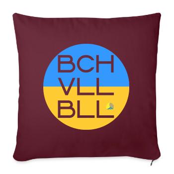 BeachVolleyBall (édition ronde) - Housse de coussin décorative 45 x 45 cm - bordeaux - Devant