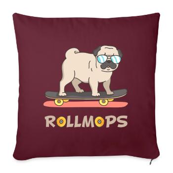 RollMops (Sunglasses Edition) - Housse de coussin décorative 45 x 45 cm - bordeaux - Devant