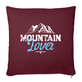 berge mountain lover - Sofakissenbezug 45 x 45 cm - Burgunderrot - Vorne