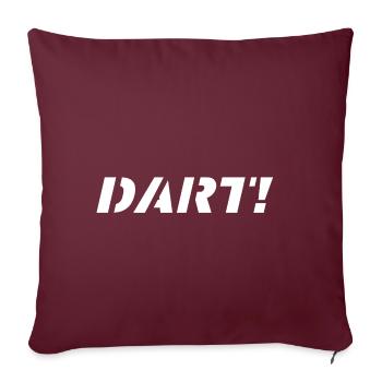 DARD! DARTS ON! - Housse de coussin décorative 45 x 45 cm - bordeaux - Devant