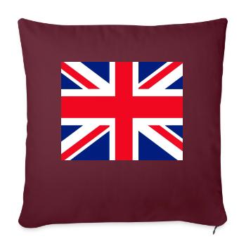 Union Jack Gesichtsmaske - Sofakissenbezug 45 x 45 cm - Burgunderrot - Vorne