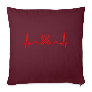 Cadeau pour la mécatronique automobile - Housse de coussin décorative 45 x 45 cm - bordeaux - Devant