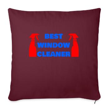 BEST WINDOW CLEANER - Sofakissenbezug 45 x 45 cm - Burgunderrot - Vorne