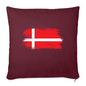Danemark Drapeau - Housse de coussin décorative 45 x 45 cm - bordeaux - Devant