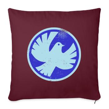 Colombe de paix - Housse de coussin décorative 45 x 45 cm - bordeaux - Devant