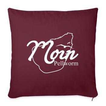 Moin Pellworm sait - Housse de coussin décorative 45 x 45 cm - bordeaux - Devant