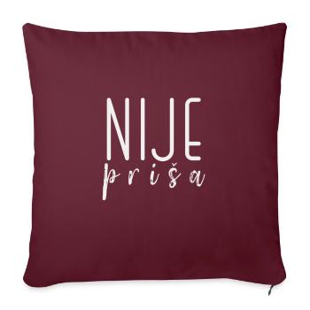 Nije priša - Sofakissenbezug 45 x 45 cm - Burgunderrot - Vorne