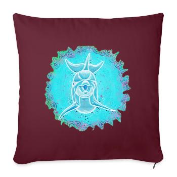 Joyeux Dauphin - Sonja Ariel de Staden - Housse de coussin décorative 45 x 45 cm - bordeaux - Devant