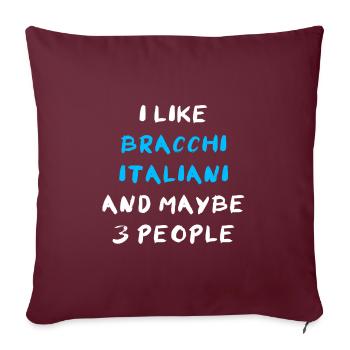 Bracco Italiano - Housse de coussin décorative 45 x 45 cm - bordeaux - Devant