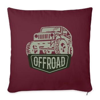 Offroad, Adventure, 4x4, 4x4, 4x4, quatre roues motrices - Housse de coussin décorative 45 x 45 cm - bordeaux - Devant