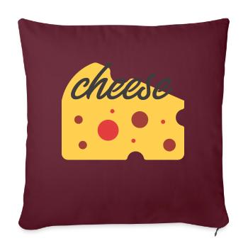 Cheese - Housse de coussin décorative 45 x 45 cm - bordeaux - Devant