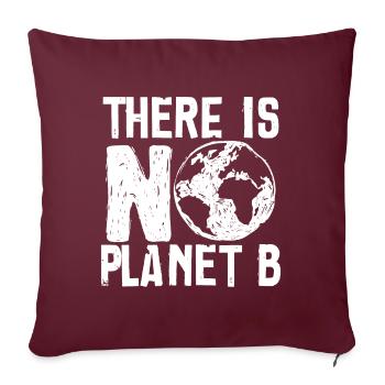 Pas de planète B Changement climatique Réchauffement - Housse de coussin décorative 45 x 45 cm - bordeaux - Devant