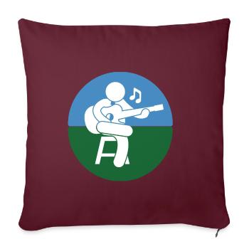 musicien - Housse de coussin décorative 45 x 45 cm - bordeaux - Devant