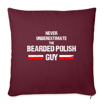 bearded polish - Sofakissenbezug 45 x 45 cm - Burgunderrot - Vorne