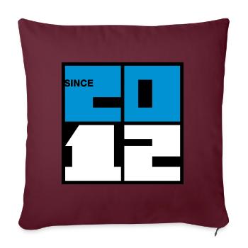 2012 Année de naissance. Cherchez votre année dans ma boutique - Housse de coussin décorative 45 x 45 cm - bordeaux - Devant