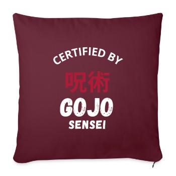 Certified by Gojo Sensei Otaku Manga Anime - Sofakissenbezug 45 x 45 cm - Burgunderrot - Vorne
