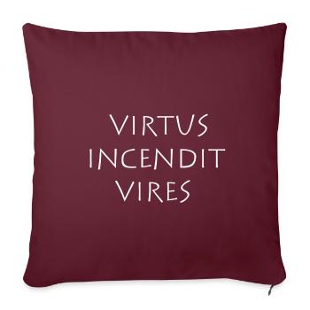Virtus incendit vires - Housse de coussin décorative 45 x 45 cm - bordeaux - Devant