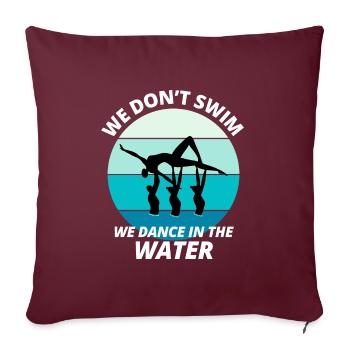 Nageur synchro Nageur Natation synchronisée Drôle - Housse de coussin décorative 45 x 45 cm - bordeaux - Devant