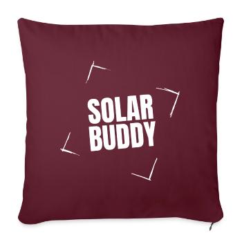 Copain solaire - Housse de coussin décorative 45 x 45 cm - bordeaux - Devant