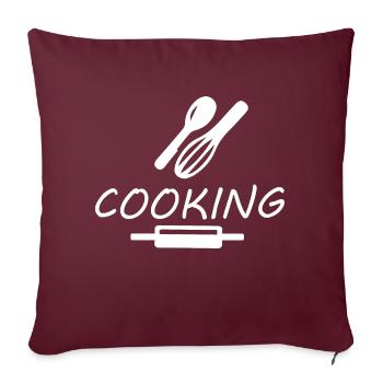 Cuisiner Cuisiner - Housse de coussin décorative 45 x 45 cm - bordeaux - Devant