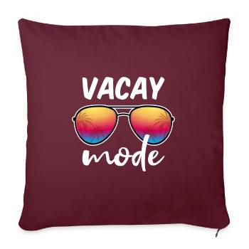 Vacay Mode I - Vacances en famille - Housse de coussin décorative 45 x 45 cm - bordeaux - Devant