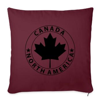 Canada Design 4 - Sofa pillowcase 17,3'' x 17,3'' (45 x 45 cm) - burgundy - Front