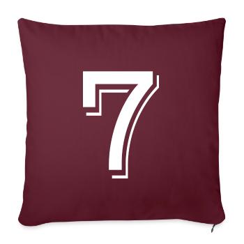 7 ans numéro maillot 7 t-shirt 7 - Housse de coussin décorative 45 x 45 cm - bordeaux - Devant