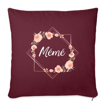 Mémé - Housse de coussin décorative 45 x 45 cm - bordeaux - Devant