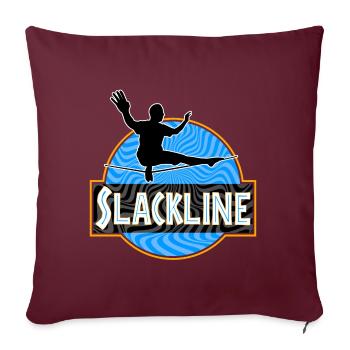 Slackline Slacklining - Sofakissenbezug 45 x 45 cm - Burgunderrot - Vorne