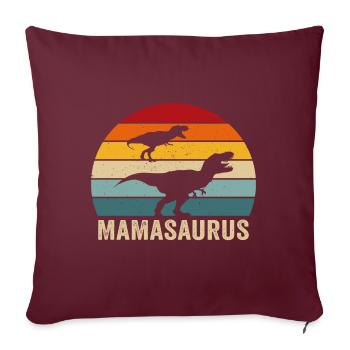 Retro mamasaurus mama dino saurier mutter - Sofakissenbezug 45 x 45 cm - Burgunderrot - Vorne