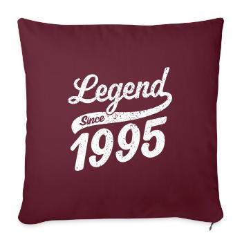 Légende depuis 1995 - Housse de coussin décorative 45 x 45 cm - bordeaux - Devant