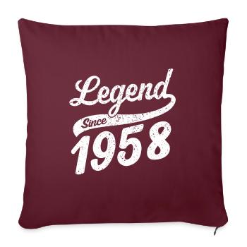 Légende depuis 1958 - Housse de coussin décorative 45 x 45 cm - bordeaux - Devant