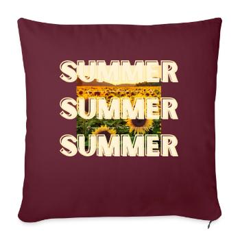 Summer - Sofakissenbezug 45 x 45 cm - Burgunderrot - Vorne
