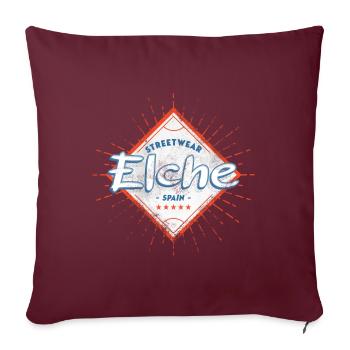 Elche Spanien Stadt Skyline Heimat Liebe Urlaub - Sofakissenbezug 45 x 45 cm - Burgunderrot - Vorne