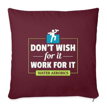 Aquagym Fitness aquatique Aqua Exercice - Housse de coussin décorative 45 x 45 cm - bordeaux - Devant