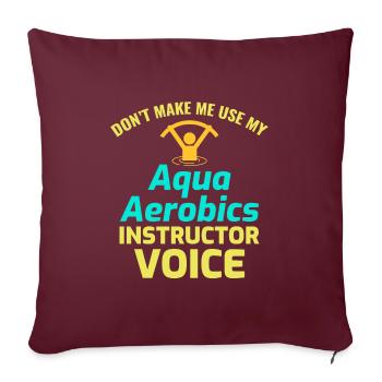 Aquagym Fitness aquatique Aqua Exercice - Housse de coussin décorative 45 x 45 cm - bordeaux - Devant