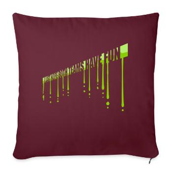 Les deux équipes s’amusent - Housse de coussin décorative 45 x 45 cm - bordeaux - Devant