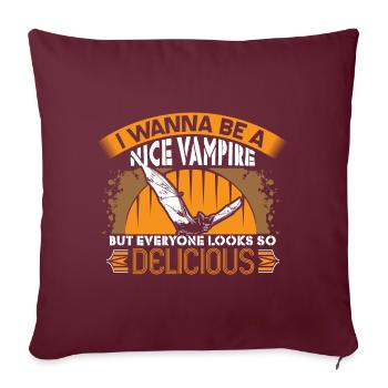 Halloween Vampire Count Dicton - Housse de coussin décorative 45 x 45 cm - bordeaux - Devant
