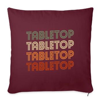Tabletop Würfel Gesellschaftsspiel Brett - Sofakissenbezug 45 x 45 cm - Burgunderrot - Vorne