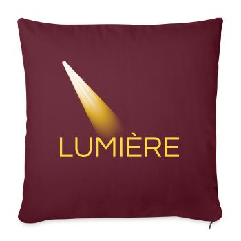 lumière jaune - Housse de coussin décorative 45 x 45 cm - bordeaux - Devant