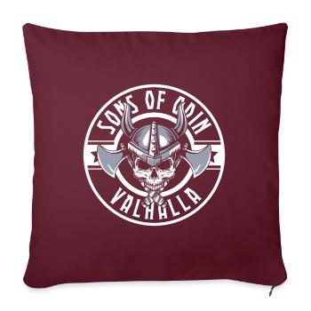 Odin Viking Hammer Germanen - Sofakissenbezug 45 x 45 cm - Burgunderrot - Vorne