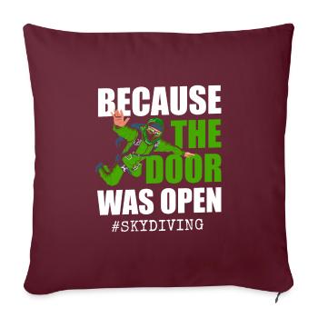 Skidiving Parachute ascensionnel Avion Chute Libre - Housse de coussin décorative 45 x 45 cm - bordeaux - Devant